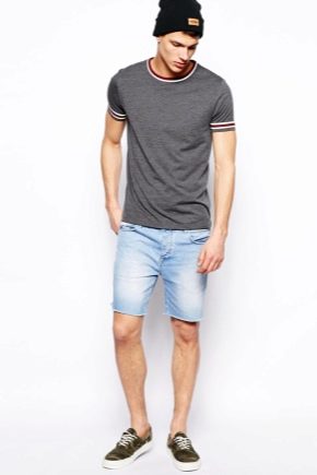 Men's denim shorts: mga panuntunan sa pagpili, mga naka-istilong imahe