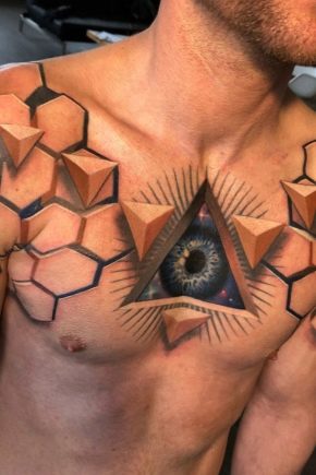 Mga 3D na tattoo para sa mga kalalakihan