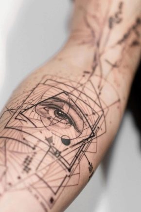 Mga tattoo na estilo ng geometriko para sa mga kalalakihan