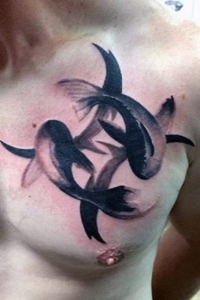 Pagrepaso ng mga lalaki na tattoo na may zodiac sign na Pisces