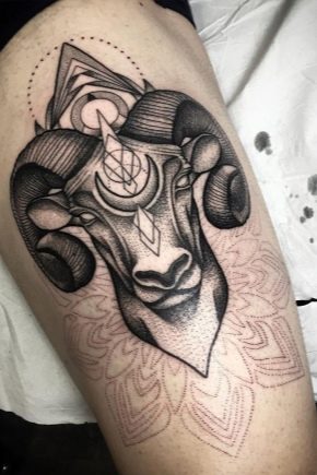 Aries zodiac sign tattoo para sa mga kalalakihan