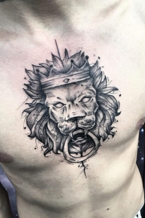 Lahat ng tungkol sa sternum lion tattoo ng mga lalaki