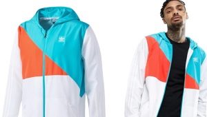 Adidas ng windbreaker ng kalalakihan