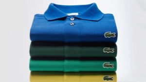 Kasuotan sa panlalaking Lacoste: assortment at size table