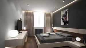 Lighting in the bedroom with stretch ceilings