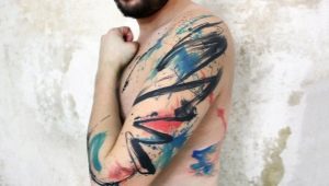 Variété de tatouages ​​​​masculins dans le style de l'abstraction