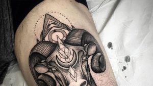 Tatouage du signe du zodiaque Bélier pour homme