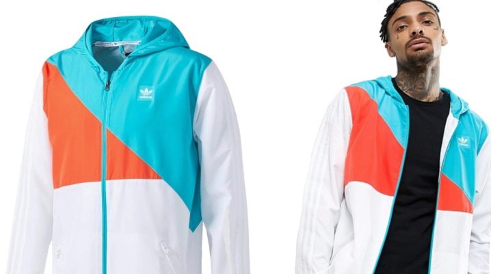 Adidas ng windbreaker ng kalalakihan