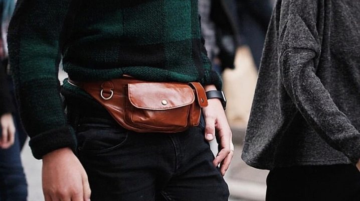 Mga bag ng leather belt