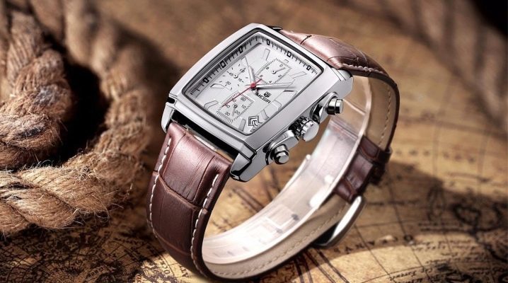 Mens square wrist watch