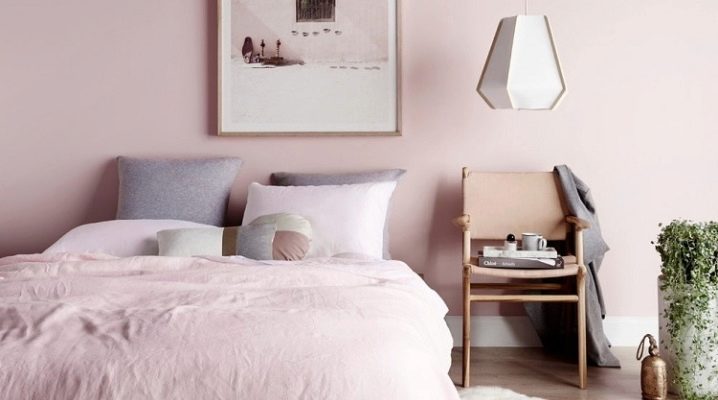 Interior design of a pink bedroom