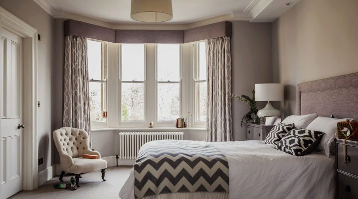 Bedroom design with bay window