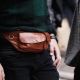 Mga bag ng leather belt